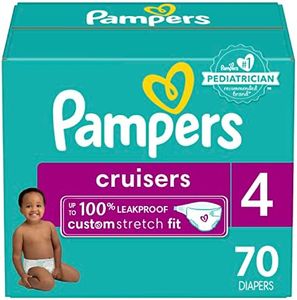 Pampers Cruisers Diapers - Size 4, 70 Count, Disposable Active Baby Diapers with Custom Stretch