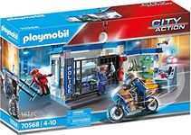 Playmobil 70568 City Action Police Prison Escape with Motorcycle, fun imaginative role play, playset suitable for children ages 4+