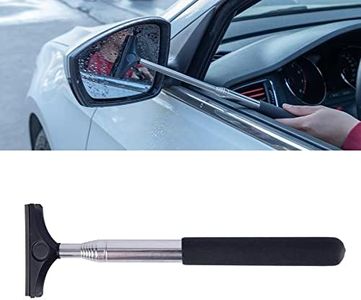 GaRhomxy Car Rearview Mirror Wiper, Telescopic Car Mirror Squeegee Cleaner, Retractable Side Mirror Glass Mist Cleaner, Cleaning Rear-View Mirror Snow Brush Glass Mist Tool for All Vehicle(Black)