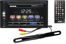 Sound Storm Labs DD764BR Double Din, Touchscreen, Bluetooth, DVD/CD/MP3/USB/SD AM/FM Car Stereo, 6.2 Inch Digital LCD Monitor, Wireless Remote, Rearview License Plate Mount Camera Included