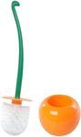 Creative Toilet Brush with Holder Bowl&Long Handle, Household Bathroom Cleaning Tool Cleaner and Base for Storage&Organization, Thick Bristle for Deep Clean-Rust Resistant Leakproof-Red Cherry Shape