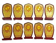 Rainy Forest Trophy Shield for Party Celebration, Gift, Sport Academy, Awards for Teachers& Students Multicolour L 1618,7 inch Set of 10