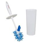 Vileda Toilet Brush Set, with Closed Caddy, White/Blue