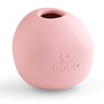 Beco Dog Toy - Natural Rubber Wobble Ball, Fetch, Bouncy Treat Ball - Pink