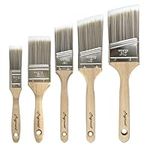 Magimate Paintbrush Set for Walls, Furniture Stain, Soft Sharped Filament Wood Handle Home Painting Brushes Pack of 5