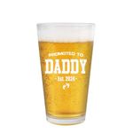 Jogskeor Promoted To Dad Est 2024 Beer Glass 16oz, New Dad Beer Pint Glass - New Dad Gifts Fathers Day Birthday Gifts Christmas Gifts for New Dads Pregnancy Announcement