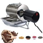 ZLASS Coffee Beans Roaster, Electric Stainless Steel Drum Coffee Roaster, With Visible Window And Stainless Steel Tray, Household Grain Peanut Nut Roaster, 250g