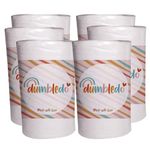 Dumbledo 100% Biodegradable Bamboo/Rayon Rolls Disposable Cloth Diaper Liner Fragrance Free Chlorine Free Dye Free Single Use (100 Sheets/Roll, White Color, One Size, Six Bamboo Rolls)