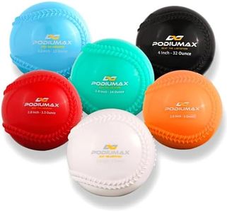 PodiuMax Plyometric Weighted Balls for Baseball & Softball Pitching Training, Set of 6