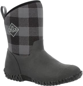 Muck Boot womens Muckster II Mid,Black/gray plaid,7 M US