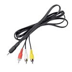 Connector and Terminal 2.5mm Mini Stereo Aux Jack Male to 3 RCA Audio AV Video Equipment | in-Out Cable Plug Component Adapter (1.5m/5ft)