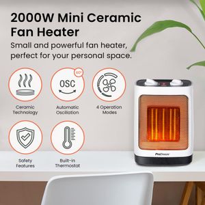Pro Breeze Mini Ceramic Heater – Portable Electric Space Heater