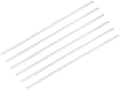 MECCANIXITY 6 Pcs Square Aluminum Flat Bar, 5/32" (4mm) Thick x 15/64" (6mm) Width x 12" (305mm) Long 6061 Aluminum Flat Plate Solid New Mill Stock Silver for Industrial Building