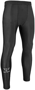 JAYEFO Compression Pants Men - Rashguard Mens Compression Leggings for Workout, Gym, Boxing, MMA, BJJ, Basketball,Football