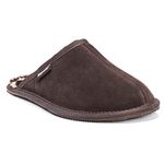 MUK LUKS Men's Dave Slipper, Chocolate, Numeric_10