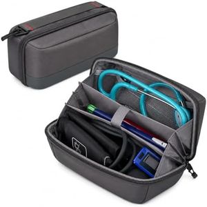 Stethoscope Case | Blood Pressure Cuff Bag | Medical Organizer for Nurses & Doctors, Hold for 3M Littmann/for MDF Instruments Stethoscopes,Penlight Accessories | Nursing School Travel Bag (Grey)