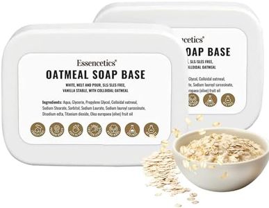 Essencetics Oatmeal Soap Base Melt and Pour 5lb – SLS Free – Organic Melt and Pour Soap Base for Soaps Making - Made from Natural Glycerin - Glicerina para Hacer Jabones Artesanales Organica