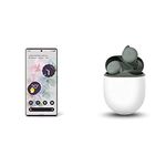 Google Pixel 6 Pro - Unlocked Android 5G Smartphone 128 GB, Cloudy White + Pixel Buds A-Series Wireless Earbuds, Dark Olive