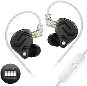 KZ ZS12 PRO X In Ear Monitor IEM Headphones,1DD+5BA Hybrid Wired Gaming Earbuds,KZ Earbuds Earphones,Best in Ear Headphones with 2PIN Cable for Audiophile (Dark Black,Tunable Version, With Microphone)