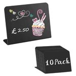 Mini Chalkboard Signs Perfect for Market Stall, Craft Fair, Cake Bakery, Cafe, Restaurant, Buffect and More, Used as Price Tags, Food Labels, Table Numbers, Reserved Signs -10Pack,10x7.5cm