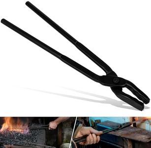 Beginner Blacksmith Starter Assembled Bladesmith Knife Making Tongs Anvil Vise Forge Wolf Jaw Tongs (15 in)
