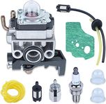 Carburettor Carb Kit for Honda GX35 GX25 FG110 HHT25 HHT35, ADEFOL Carburetor + Gasket + Fuel Filter + Air Filter + Spark Plug + Primer Bulb Engine Replacement Parts Kit 9 in 1