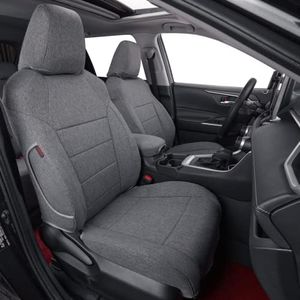coverdream Custom Fit Seat Covers for Toyota RAV4 Adventure,TRD Off - Road 2024 2023 2022 2021 2020 2019,Full Coverage Polyester Seat Protector (Gray,Full Set)