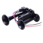 Shkalacar 600DB Dual Trumpets, Horn Kit for Truck with Compressor Universal for 12V Cars Motorcycles Trucks Trains Boats