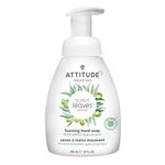 ATTITUDE Foaming Hand Soap, EWG Verified, Dermatologically Tested, Plant and Mineral-Based, Vegan Personal Care Products, Olive Leaves, 295 mL