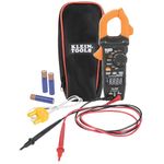 Digital Clamp Meter, Auto Ranging 400 AMP Measures Electronic AC/DC Voltage AC/DC Current Resistance and TRMS, Klein Tools CL390