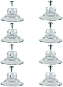 Wis-Sales (8-Pack Small 1 1/4 Inch) Pennsylvania Heavy Duty Suction Cups with Screws Signs, Radar Detector, thermometers, Bird feeders, and more.