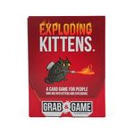 Exploding Kittens Grab & Game - 2-4 Players - Ages 7+ - 10 Minutes to Play - Travel Sized High Stakes Card Game - Party Game, Family Game Night, Kid and Adult Card Game