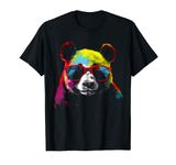 Panda Sunglasses Artwork - Colourful Animal Panda T-Shirt