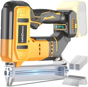 18GA Cordless Brad Nailer for Dewalt 20V Battery, 2 in 1 Electric Nail Gun/Staple Gun with 1000 Nails &1000 Staples, Battery Powered Nail Gun for Home Improvement, Woodworking (No Battery)