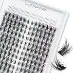 LANKIZ Manga Lashes Natural Look Lash Clusters Anime Lashes False Eyelashes Individual Lashes Extensions Korean Makeup Asian Fake Eyelashes Mink Wispy Fluffy Cluster Lashes