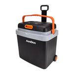 AooDen Electric Car cooler and Warmer 35 Quart(33 Liter) Capacity with draw bar and wheels, Thermoelectric Iceless Cooler for Travel, Camping, Vehicles, Truck, Home - 12V/24V DC and 120V AC