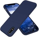 for iPhone XR Case,OTOFLY[Silky and Soft Touch Series] Premium Soft Silicone Rubber Full-Body Protective Bumper Case Compatible with Apple iPhone XR 6.1 inch Navy Blue