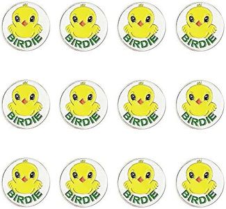 GOLTERS Golf Ball Markers Assorted Patterns Value Pack of 12 Golf Gifts, Golf Cap Clips and Divot Repair Tools Parter Accessories Sets for Men Women Kids Golfer(12 Birdie)