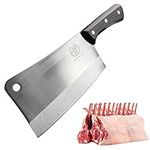 Meat Cleaver Knife - 7'' Butcher Knife Meat Chopper Bone Cutting Knife - Heavy Duty Blade Meat Knife 7Cr17Mov German HC Stainless Steel - Wengewood Handle for Home Kitchen Restaurant - ZENG JIA DAO