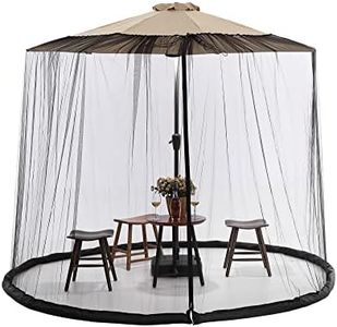 Tiimmgaal 10FT Mosquito Net for Patio Umbrella Outdoors Screen Polyester Hanging Tent （Mosquito Net Only） (10FT)
