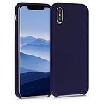 kwmobile Case Compatible with Apple iPhone X Case - TPU Silicone Phone Cover with Soft Finish - Deep Ocean