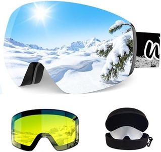 Professional Ski Goggles With A Frameless, Interchangeable Lens Design, Anti-Fog And UV400 Protection, Suitable For Both Men And Women(electroplated silver)