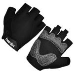 TRIWONDER Bike Gloves Cycling Gloves Shock-Absorbing Fingerless Gloves Anti-Slip Mountain Bike Gloves Men Women Breathable Half Finger Racing Gloves (Black, Large)