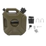 Oil Petrol Storage Cans, ABS 3L 0.75 Gallons Gas Can Fuel Tank Emergency Backup Tank Green Emergency Backup Tank for Most Car Motorcycle UTV ATV Off Road Vehicle (with Bracket)