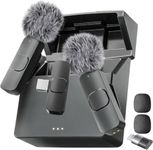 Mini Mic Pro (Latest Model - Wireless Mini Microphone for iPhone, iPad, Android - 2 Pack Lavalier Microphone for Video Recording - iPhone Mic Crystal Clear Recording with USB-C for Content Creators