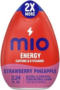 MiO Energy Strawberry Pineapple Smash Naturally Flavored with other natural flavors Liquid Water Enhancer Drink Mix with Caffeine & B Vitamins with 2X More (3.24 fl. oz. Bottle)