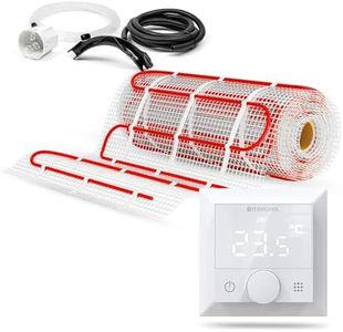 Termofol Tapis de Chauffage Sol + Thermostat Set - Surface 0.50 - Puissance 150W/m2 - Chauffage au Sol Electrique avec Thermostat H5 - Plancher Tapis Chauffant Electrique