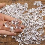 Promote Trader Pack of 100 Gram Acrylic Diamonds Faux Crystals for Home Decor Stones Decorative Stones for Aquarium Fish Tank Landscaping Vase Fillers (Clear), All Life Stages, Pellet