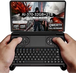 GPD Win Mini 2025 [AMD AI 370-32GB+2TB] 7 Inches Mini Handheld Win 11 PC Video Game Console Gameplayer 1920X1080 Touchscreen Laptop Tablet PC Black