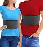 Rib Brace Chest Binder | Rib Belt to Reduce Rib Cage Pain | Chest Compression Support for Rib Muscle Injuries, Bruised Ribs | Breathable Chest Wrap Rib Brace for Women Men (Large/XL - BLack - 44 Inch)